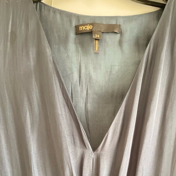 Maje FLOWING SATIN SCARF DRESS - Picture 8 of 15